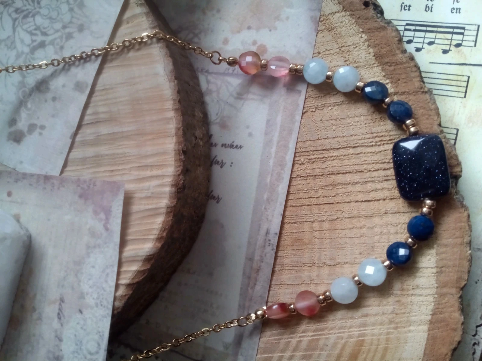 Collier bohème en pierres naturelles – photo 3
